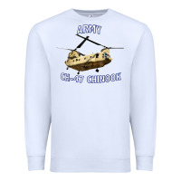 White ARMY CH-47 CHINOOK HELICOPTER Premium Sweatshirt - InspiraDesign