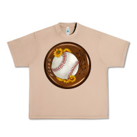 Burro baseball with sunflower round earrings Urban Heavy Tee - BundleAndBundleShop