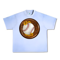 Grape Ice baseball with sunflower round earrings Urban Heavy Tee - BundleAndBundleShop