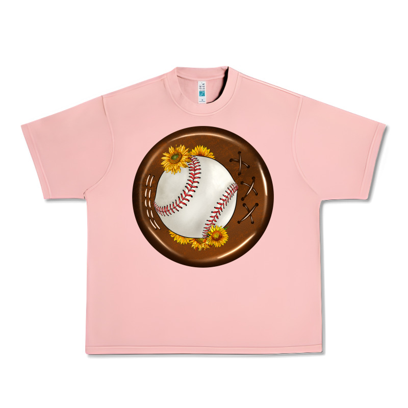 Baseball With Sunflower Round Earrings Urban Heavy Tee by BundleAndBundleShop | Teevron