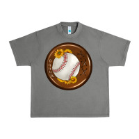 Tornado baseball with sunflower round earrings Urban Heavy Tee - BundleAndBundleShop