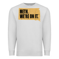 Dove Grey mens meth we're on it south dakota anti drugs campaign vintage t shirt Premium Sweatshirt - ArtChic