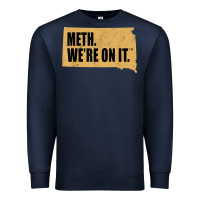 Navy mens meth we're on it south dakota anti drugs campaign vintage t shirt Premium Sweatshirt - ArtChic