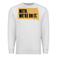 Oatmeal Heather mens meth we're on it south dakota anti drugs campaign vintage t shirt Premium Sweatshirt - ArtChic