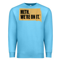 Ocean Blue mens meth we're on it south dakota anti drugs campaign vintage t shirt Premium Sweatshirt - ArtChic