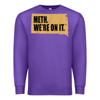 Purple mens meth we're on it south dakota anti drugs campaign vintage t shirt Premium Sweatshirt - ArtChic
