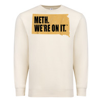 Sandshell mens meth we're on it south dakota anti drugs campaign vintage t shirt Premium Sweatshirt - ArtChic