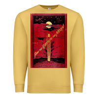 Antique Gold From The Earth To The Moon Jules Verne Book Cover Design Premium Sweatshirt - ArtChic