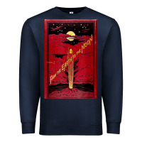 Navy From The Earth To The Moon Jules Verne Book Cover Design Premium Sweatshirt - ArtChic