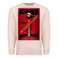Pale Pink From The Earth To The Moon Jules Verne Book Cover Design Premium Sweatshirt - ArtChic