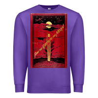 Purple From The Earth To The Moon Jules Verne Book Cover Design Premium Sweatshirt - ArtChic