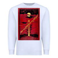White From The Earth To The Moon Jules Verne Book Cover Design Premium Sweatshirt - ArtChic