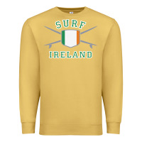 Antique Gold ireland surfing hoodie  irish flag surfboards design Premium Sweatshirt - ArtChic