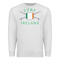 Oatmeal Heather ireland surfing hoodie  irish flag surfboards design Premium Sweatshirt - ArtChic