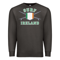 Smoke ireland surfing hoodie  irish flag surfboards design Premium Sweatshirt - ArtChic