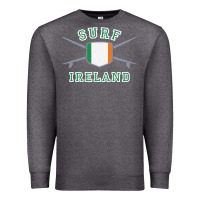 Charcoal Heather ireland surfing hoodie  irish flag surfboards design Premium Sweatshirt - ArtChic