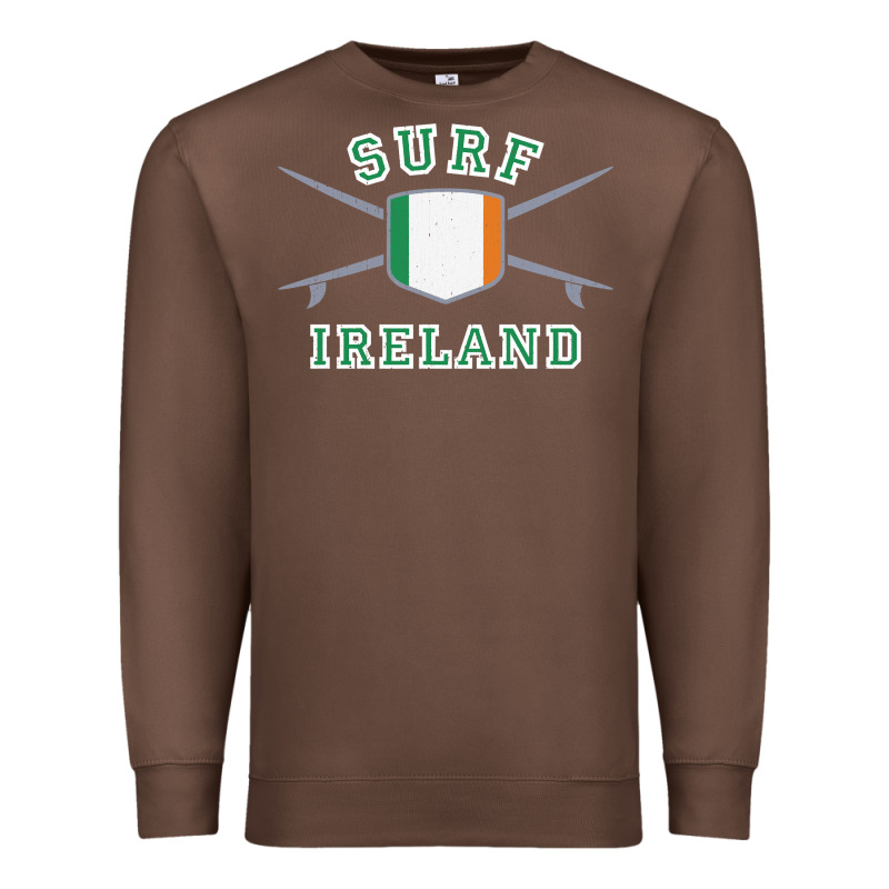 Ireland Surfing Hoodie  Irish Flag Surfboards Design Premium Sweatshirt by ArtChic | Teevron