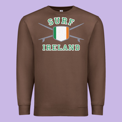 Ireland Surfing Hoodie  Irish Flag Surfboards Design Premium Sweatshirt Designed By Artchic