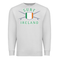 Dove Grey ireland surfing hoodie  irish flag surfboards design Premium Sweatshirt - ArtChic