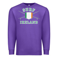 Purple ireland surfing hoodie  irish flag surfboards design Premium Sweatshirt - ArtChic