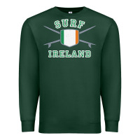 Sports Green ireland surfing hoodie  irish flag surfboards design Premium Sweatshirt - ArtChic