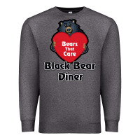 Charcoal Heather resto, black bear diner Premium Sweatshirt - ArtChic