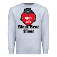 Heather Grey resto, black bear diner Premium Sweatshirt - ArtChic