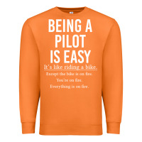 Carrot Funny Pilot Gift Being A Pilot Is Easy Premium Sweatshirt - ArtChic