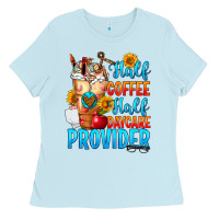 Half Coffee Half Daycare Provider Ladies Tee | Teevron