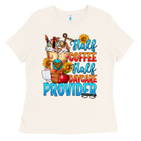 Bone Half coffee half daycare provider Ladies Tee - FaDigitalArtStudio
