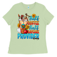 Matcha Half coffee half daycare provider Ladies Tee - FaDigitalArtStudio