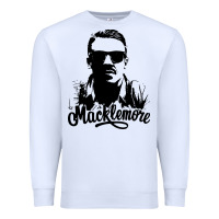 White macklemore portrait Premium Sweatshirt - ArtChic