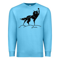 Ocean Blue fantastic mr fox wolf Premium Sweatshirt - ArtChic