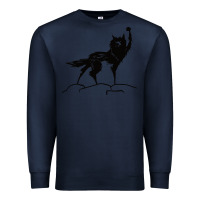 Navy fantastic mr fox wolf Premium Sweatshirt - ArtChic