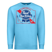 Ocean Blue pabst blue ribbon 1 Premium Sweatshirt - ArtChic