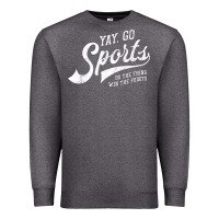 Charcoal Heather Yay Go Sports Vintage Funny Sports Premium Sweatshirt - ArtChic