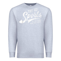 Heather Grey Yay Go Sports Vintage Funny Sports Premium Sweatshirt - ArtChic
