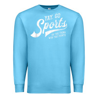 Ocean Blue Yay Go Sports Vintage Funny Sports Premium Sweatshirt - ArtChic