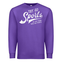 Purple Yay Go Sports Vintage Funny Sports Premium Sweatshirt - ArtChic