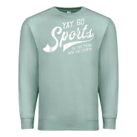 Seafoam Yay Go Sports Vintage Funny Sports Premium Sweatshirt - ArtChic