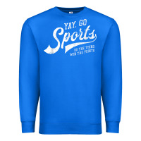 True Royal Yay Go Sports Vintage Funny Sports Premium Sweatshirt - ArtChic