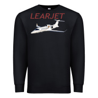 Black learjet airplane flying pilot long sleeve t shirt Premium Sweatshirt - ArtChic