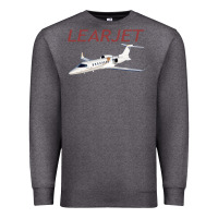 Charcoal Heather learjet airplane flying pilot long sleeve t shirt Premium Sweatshirt - ArtChic