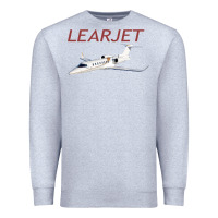 Heather Grey learjet airplane flying pilot long sleeve t shirt Premium Sweatshirt - ArtChic