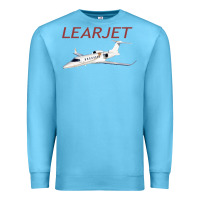Ocean Blue learjet airplane flying pilot long sleeve t shirt Premium Sweatshirt - ArtChic