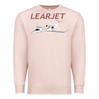 Pale Pink learjet airplane flying pilot long sleeve t shirt Premium Sweatshirt - ArtChic