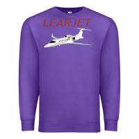 Purple learjet airplane flying pilot long sleeve t shirt Premium Sweatshirt - ArtChic