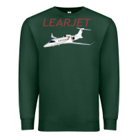 Sports Green learjet airplane flying pilot long sleeve t shirt Premium Sweatshirt - ArtChic
