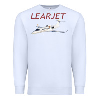 White learjet airplane flying pilot long sleeve t shirt Premium Sweatshirt - ArtChic