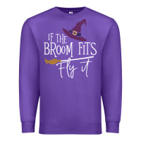 Purple if the broom fit fly it Premium Sweatshirt - ArtChic